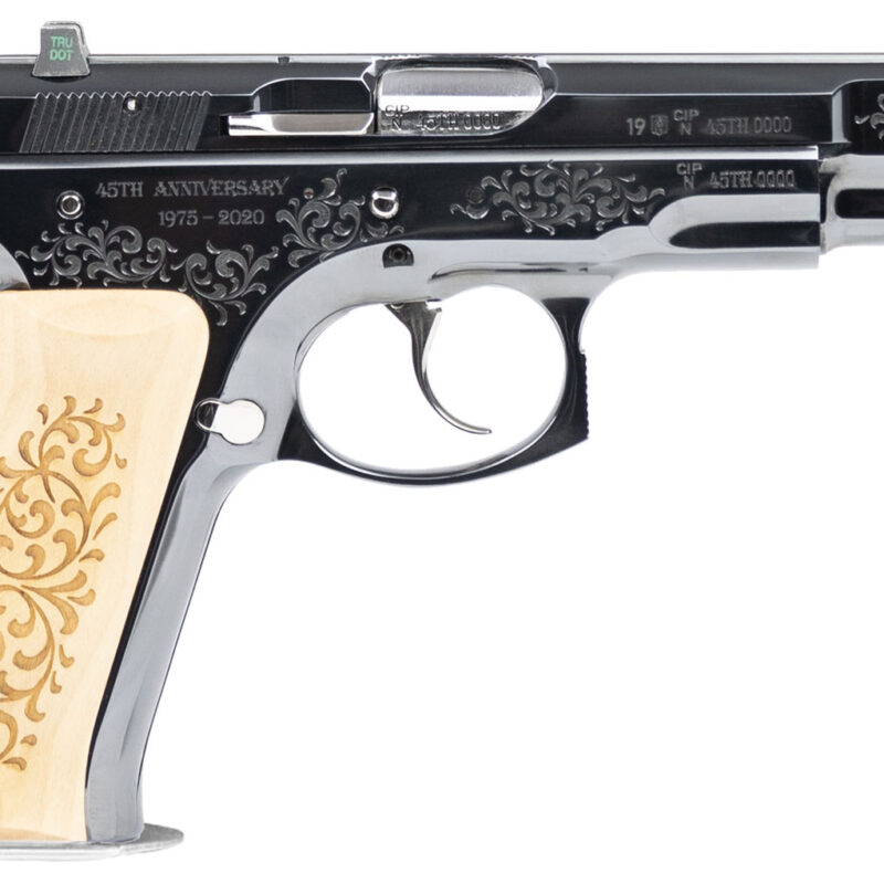 CZ 75B 45th Anniversary Limited Edition Engraved Blued 9mm 4.6" 10-Round