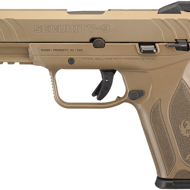 Ruger Security-9 Pistol Coyote Brown 9mm 4" 15 RD Adjustable Sights
